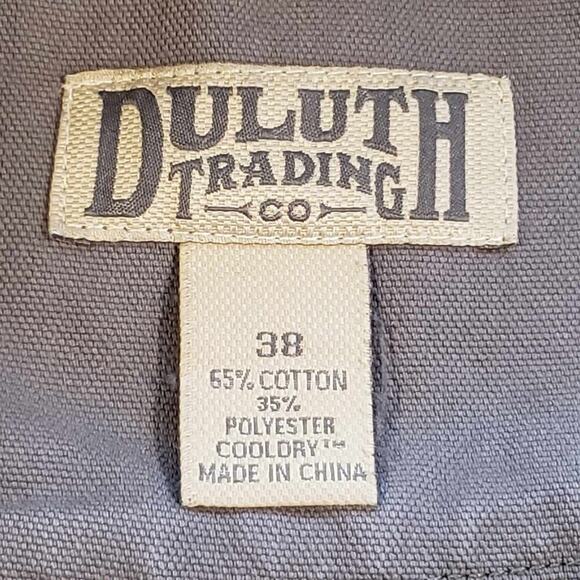 Duluth Trading Co Cargo Shorts Men's Size 38 Heavy Dark Canvas Gray Greige - Picture 4 of 9